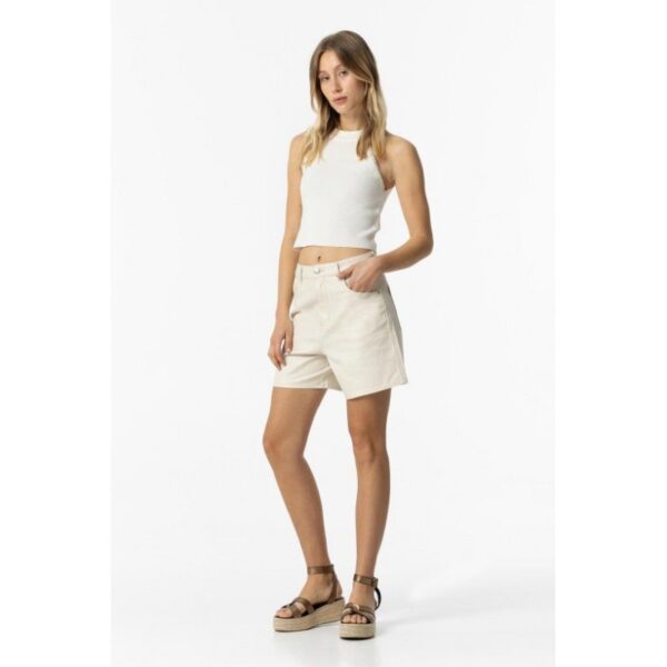 Bermuda tiffosi tiro alto tejido brillante cinco bolsillos mod. lana_30