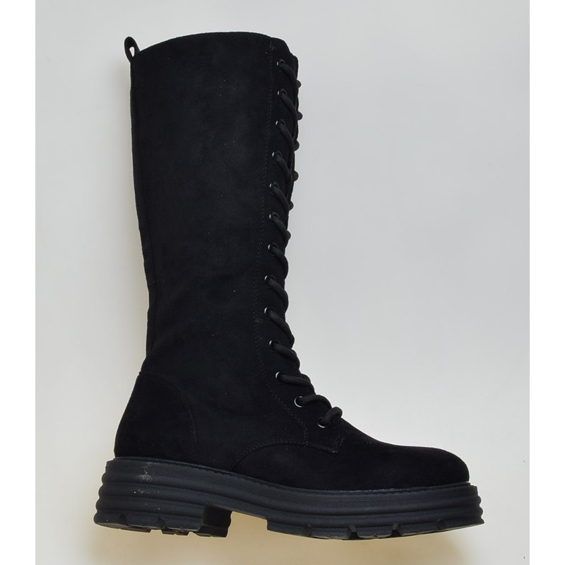 bota-negra-cana-alta-combat-con-cordones-