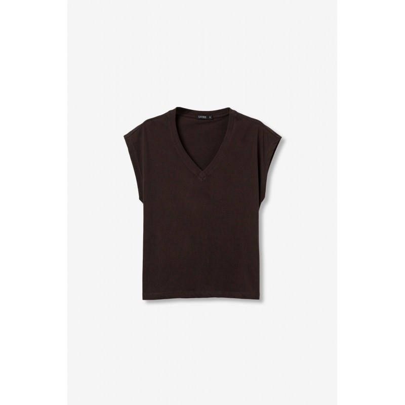 camiseta-tiffosi-basica-marron-manga-caida-escote-pico-modcharlizev2