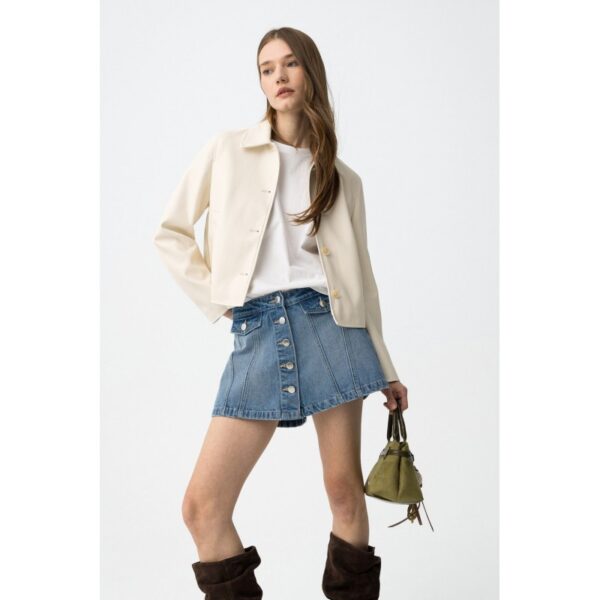 Falda pantalón tiffosi con botones plateados y bolsillos delanteros mod.lottie_1