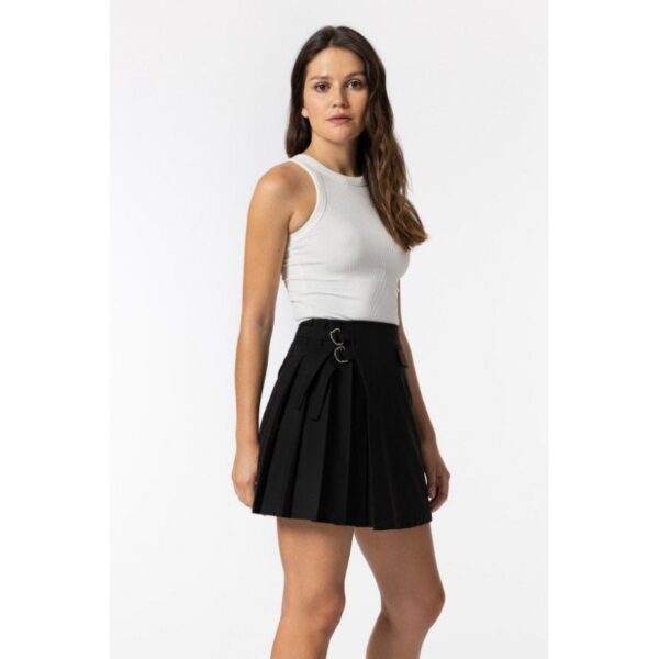 Falda tiffosi negra tablas en lateral con trabillas mod. bristol