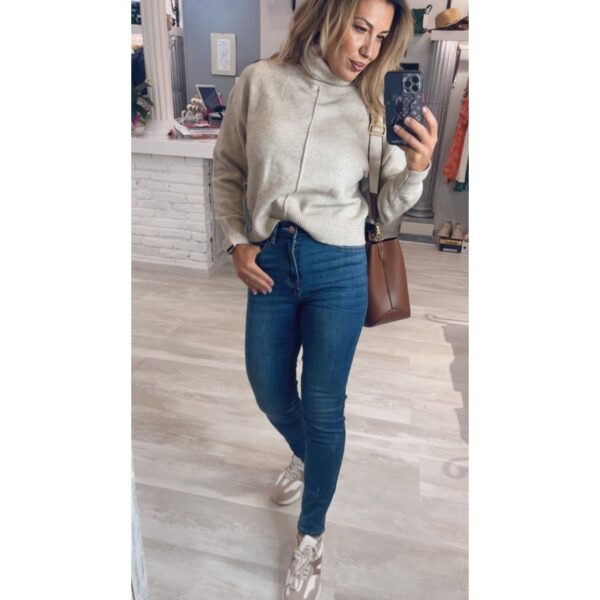 Vaquero tiffosi skinny lavado claro tiro alto tejido térmico mod. lauren_371