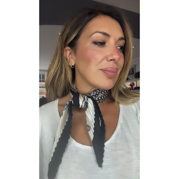 Pañuelo plisado estampando grande varios colores