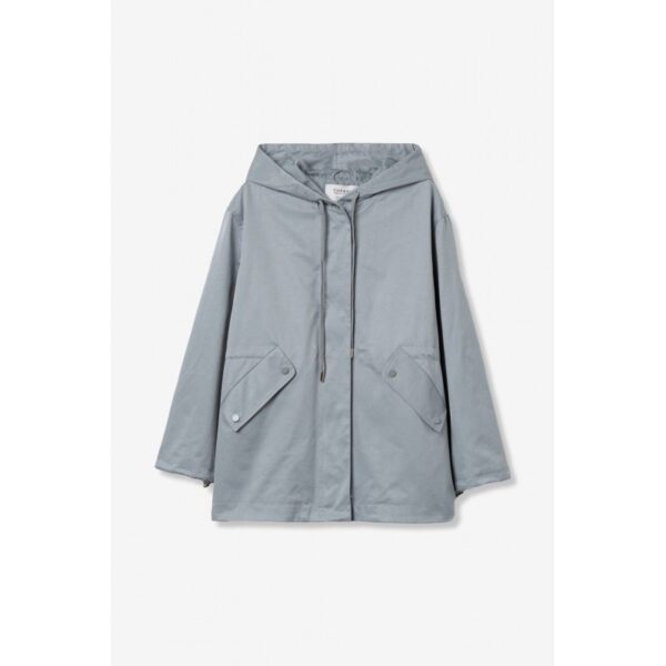 Parka tiffosi azul larga con capucha y bolsos laterales mod.onix