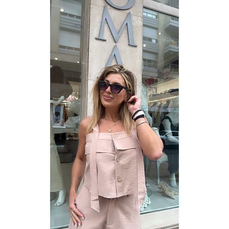 top-crop-tiffosi-sastre-con-botones-color-beige-mod-kathy1c