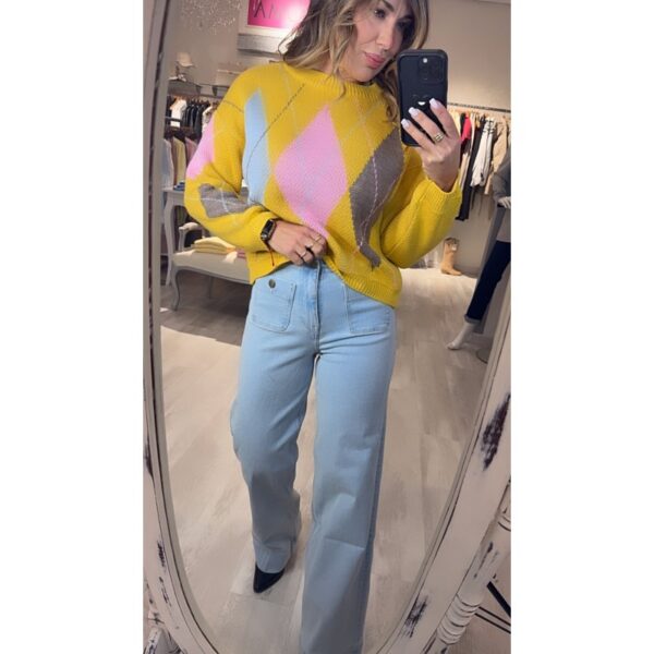 Vaquero tiffosi azul claro con bolsillos de parche, cierre frontal mod.sarah_5