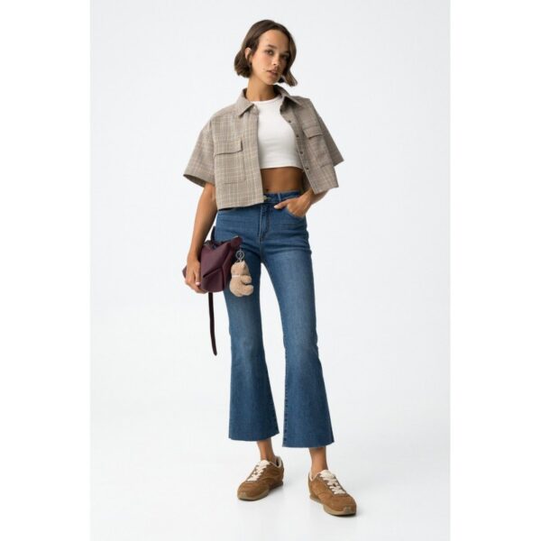 Vaquero tiffosi  tiro alto efecto push up corte flare bajos cropped mod. push_up252