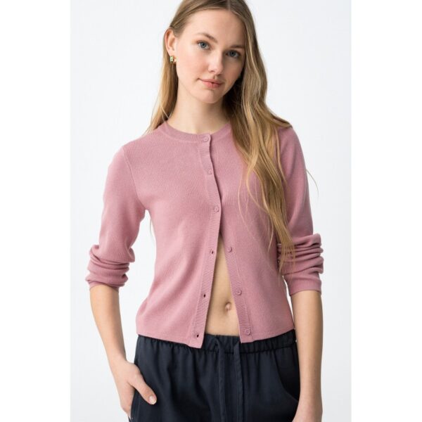 Chaqueta punto tiffosi rosa cuello caja mod. barbie