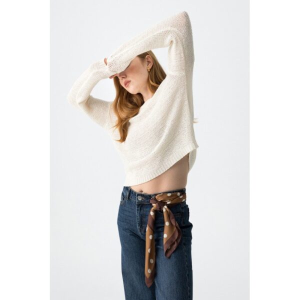 Jersey tiffosi blanco corte recto punto grueso mod. rayssa_2