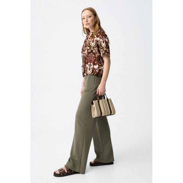 Pantalón tiffosi verde oliva cintura elástica fluido mod. mellow